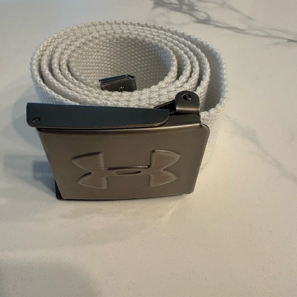 Under Armour White Belt with Metal Buckle